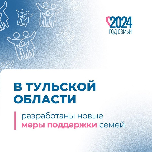 В Тульской области разработаны новые меры поддержки семей.